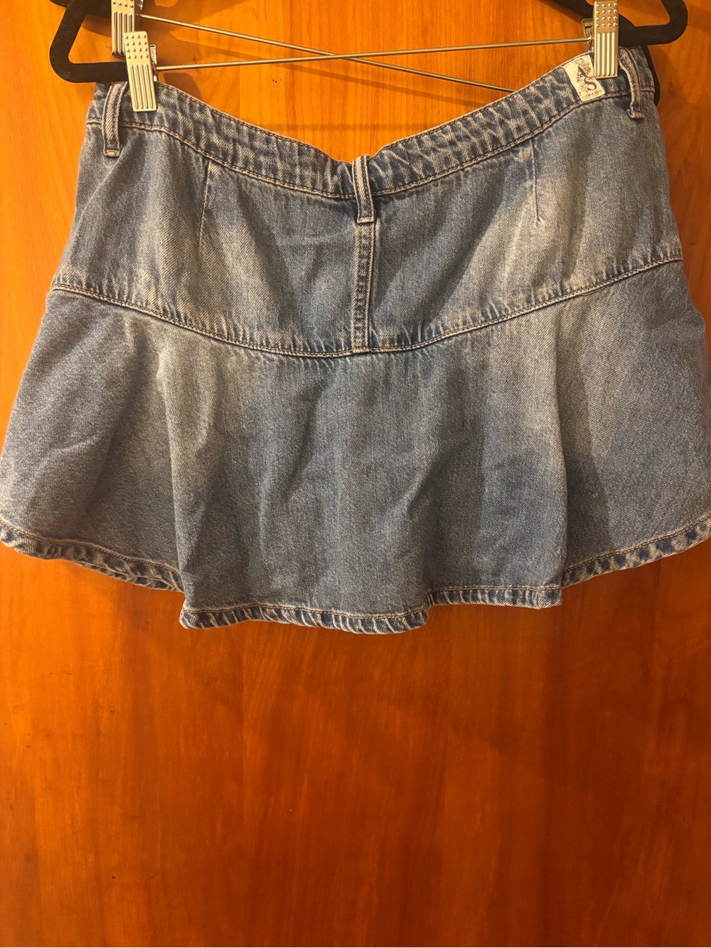Altar'd State Light Blue Denim Circle Skirt - Picture 2 of 4